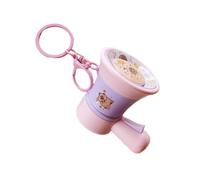 Ddujbtp Lindo llavero Capybara con grabación de voz de los años 30, portátil, acrílico, bolsa de juguetes de música, llavero colgante para bolsas, mochilas, regalos, rosa y morado, Organizador de