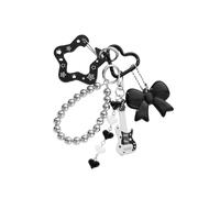 Ddujbtp Llavero de metal acrílico de moda con diseño de notas de guitarra, llavero de moda, decoración perfecta para amantes de la música, accesorio de mochila, c