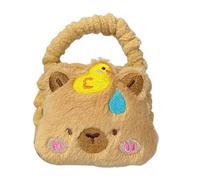 Ddujbtp Mini llavero Capybara funda suave y peluda para auriculares, diseño de oso de punto, bolsas de almacenamiento para niños y adolescentes, Estilo 03, Organizador de bolsas