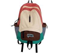 Ddujbtp Mochila coreana de colores de contraste para estudiantes escolares, casual, de gran capacidad, mochila de viaje con cordón