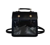 Ddujbtp Mochila cruzada japonesa elegante Itabag PU para mujer, para el trabajo y la escuela, Black, Organizador de bolsas