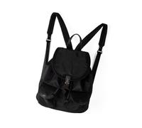 Ddujbtp Mochila de nailon de moda para mujer, con cordón, mochila escolar de viaje con gran capacidad y múltiples bolsillos, Black, Organizador de bolsas