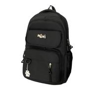 Ddujbtp Mochila de nailon para laptop de gran capacidad, mochila escolar informal para estudiantes universitarios, Black, Organizador de bolsas