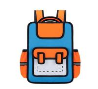 Ddujbtp Mochila escolar 3D de dibujos animados, estilo anime, para niños y estudiantes de primaria, Blue, Organizador de bolsas