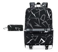 Ddujbtp Mochila escolar con estuche para lápices, bolsa para laptop, mochila de gran capacidad, mochila para adolescentes, bolsa de libros casual para varias ocasiones, White, Organizador de bolsas