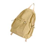 Ddujbtp Mochila escolar de nailon de gran capacidad para estudiantes universitarios y entusiastas del gimnasio, mochila con cordón frontal, Amarillo, Organizador de bolsas