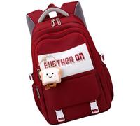 Ddujbtp Mochila escolar de nailon para niñas, mochila para laptop, mochila de viaje para estudiantes, mochila de viaje para estudiantes, Red, Organizador de bolsas