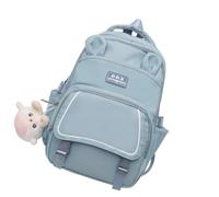 Ddujbtp Mochila estética de dibujos animados para estudiantes, mochila de nailon de gran capacidad para la escuela y viajes, Blue, Organizador de bolsas