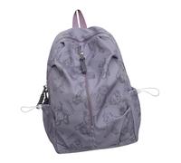 Ddujbtp Mochila japonesa de nailon con estampado de oso para hombres, mujeres, estudiantes, casual, viajes, escuela, mochila informal de gran capacidad, Purple, Organizador de bolsas