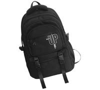 Ddujbtp Mochila japonesa de nailon para estudiantes de secundaria, gran capacidad, mochila de viaje casual para laptop, Black, Organizador de bolsas