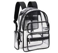Ddujbtp Mochila japonesa transparente de PVC para escuela, gran capacidad, mochila informal para mujeres y hombres, Black, Organizador de bolsas
