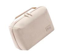 Ddujbtp Organizador de múltiples compartimentos, resistente al agua, tela de pongee portátil, funda de cable de carga para fotógrafos de viaje, bolsas impermeables para dispositivos, beige