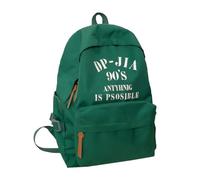 Ddujbtp Práctica mochila de nailon estilo campus para mujer, mochila escolar de gran capacidad con correa ajustable estética, Green, Organizador de bolsas