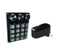 Ddujbtp Teclados macro programables avanzados, teclado mecánico para juegos, interruptores intercambiables en caliente para una ejecución eficiente de tareas, botón de aduanas