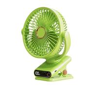 Ddujbtp Ventilador de escritorio oscilante portátil, funcionamiento silencioso, ventilador de clip ajustable, dispositivo de refrigeración alimentado por USB, para uso en viajes en casa