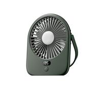 Ddujbtp Ventilador de escritorio recargable, luz nocturna LED, montaje en pared, 1200 mAh, funciona con pilas, ventilador de bajo ruido para dormitorio al aire libre