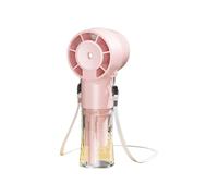Ddujbtp Ventilador de mano ligero, portátil, velocidades ajustables, batería de 1200 mAh, ventilador de escritorio para viajeros, humidificador de agua