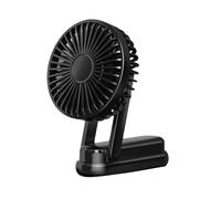 Ddujbtp Ventilador de mano, ventilador de mano recargable, funciona con pilas pequeñas, 46 horas, ventilador de bolsillo plegable por USB, ventilador de bolsillo, 3 velocidades