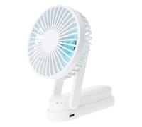 Ddujbtp Ventilador de mano, ventilador de mano recargable, funciona con pilas pequeñas, 46 horas, ventilador de bolsillo plegable por USB, ventilador de bolsillo, 3 velocidades