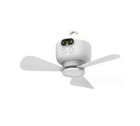 Ddujbtp Ventilador de techo USB de 4 velocidades con luz para tienda de campaña, funciona con pilas