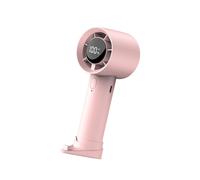 Ddujbtp Ventilador eléctrico de mano con pantalla digital LED de 1200 mAh, batería recargable por USB, ventilador para senderismo, camping y uso diario