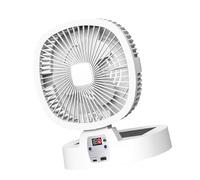 Ddujbtp Ventilador oscilante con batería de 5000 mAh con luz nocturna LED, dispositivo de refrigeración para camping, dormitorio, uso interior y exterior, ventilador portátil con luz nocturna
