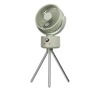 Ddujbtp Ventilador portátil con trípode de 3600 mAh, pantalla digital recargable, ventilador de refrigeración alimentado por USB, para el hogar y la aventura