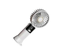 Ddujbtp Ventilador portátil de mano plegable para exteriores, pequeño control recargable, 5 velocidades, velocidad ajustable