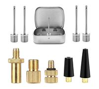 DDUO Adaptador de válvula de bicicleta DV AV SV, aguja de bomba de bola, aguja de inflado, juego de agujas de bomba de aire para todas las bicicletas y bombas de pelota deportivas