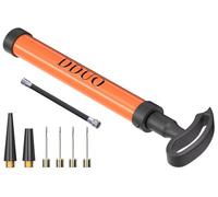 DDUO Bomba de bola portátil, kit de inflador de bomba de aire con 4 agujas de bomba de bola, 2 boquillas, 1 manguera de extensión, bomba de fútbol de inflado rápido para baloncesto, fútbol, voleibol
