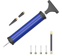 DDUO Bomba de bola portátil, kit de inflador de bomba de aire con aguja, boquilla, manguera de extensión, bombas de mano para baloncesto, fútbol, voleibol, waterpolo, rugby, ejercicio, pelota