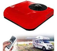 DDZJTPP 12V/24V DC RV Aire Acondicionado Aparcamiento - Cool Rooftop - Unidad para Camión Barco Automóvil Camper Travel Trailer,Red-24V