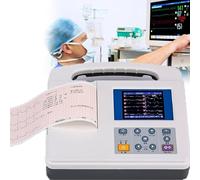 DDZJTPP Electrocardiógrafo Portátil 12 Derivaciones Y 3 Canales con Pantalla LCD a Color.Monitor Electrocardiográfico Digital para La Salud Cardíaca.para Cuidados Intensivos Y Uso Doméstico