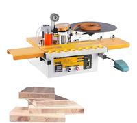 DDZJTPP Encoladora De Cantos Automática con Corte De Cinta, Canteadora para Madera Curva/Recta 1200W, con Pegado por Doble Cara Y Control De Temperatura, Ancho De Banda De 6-60 Mm B