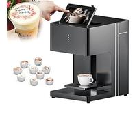 DDZJTPP Impresora Automática De Café + Precisión De Impresión De 600 dpi,Máquina De Café con Leche 3D + Tamaño Impresión De 4-10 Cm,Impresora En Alimentos como Pasteles,Pan Y Café Black-EBFT4