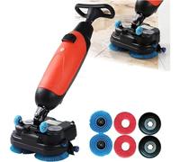 DDZJTPP Limpiadora De Pisos EléCtrica,Pulidora Y Pulidora De Pisos Comercial con Operador A Pie,RotacióN 360°,2 Cepillos 250W Y Tanques Dobles 4.5L Y 7.5L,13000 Pies Cuadrados Red