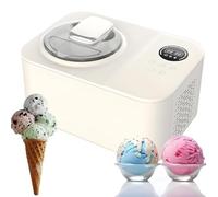 DDZJTPP Máquina para Hacer Helados 1200ml,Acero Inoxidable,con Panel Control Táctil Y Pies Antideslizantes,Se Hace Rápidamente En 30 Minutos,Diseño Extraíble Y Lavable para Recetas Caseras