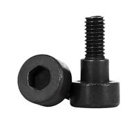 De 1 a 10 tornillos de cabeza hexagonal con casquillo y hombro, galvanizados en negro, acero inoxidable 304, calibres M2, .5, M3, M4, M5, M6, M8 M10(10mm,D12xM10 (1pc))