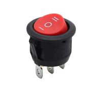 De 1 a 300 unidades de interruptor de botón pulsador circular KCD1 de 2/3 pines, de encendido/apagado, 6 A/250 V CA, 10 A/125 V CA, unipolar, for coche, con LED de 23 mm.(Dark Grey,20 pieces)