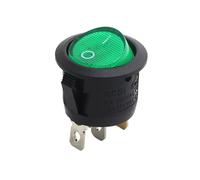 De 1 a 300 unidades de interruptor de botón pulsador circular KCD1 de 2/3 pines, de encendido/apagado, 6 A/250 V CA, 10 A/125 V CA, unipolar, for coche, con LED de 23 mm.(Red,100 pieces)
