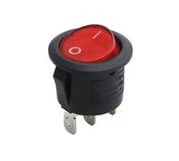 De 1 a 300 unidades de interruptor de botón pulsador circular KCD1 de 2/3 pines, de encendido/apagado, 6 A/250 V CA, 10 A/125 V CA, unipolar, for coche, con LED de 23 mm.(PURPLE,3 pieces)