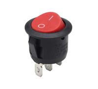 De 1 a 300 unidades de interruptor de botón pulsador circular KCD1 de 2/3 pines, de encendido/apagado, 6 A/250 V CA, 10 A/125 V CA, unipolar, for coche, con LED de 23 mm.(Green,300 pieces)