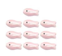 De 10 cuentas espaciadoras hechas a mano de colores con dijes de peces de cerámica para pulseras hechas a mano, accesorios para hacer joyas, cuentas de peces de cerámica coloridas