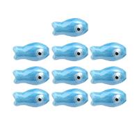 De 10 cuentas espaciadoras hechas a mano de colores con dijes de peces de cerámica para pulseras hechas a mano, accesorios para hacer joyas, cuentas de peces de cerámica coloridas