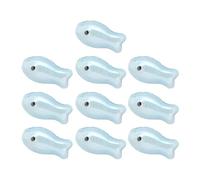 De 10 cuentas espaciadoras hechas a mano de colores con dijes de peces de cerámica para pulseras hechas a mano, accesorios para hacer joyas, cuentas de peces de cerámica coloridas