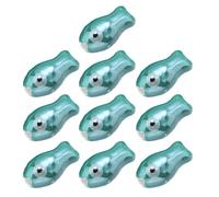 De 10 cuentas espaciadoras hechas a mano de colores con dijes de peces de cerámica para pulseras hechas a mano, accesorios para hacer joyas, cuentas de peces de cerámica coloridas
