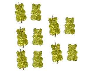 De 10 suministros de joyería colgantes de oso joyería de oso que hace parte acrílico para pulsera collares cuentas acrílicas