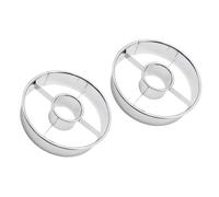 De 2 cortadores de moldes comerciales de acero inoxidable para postres, accesorios para hornear, textura de Metal adecuada para hornear galletas, cortador de rosquillas