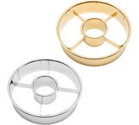 De 2 cortadores de moldes comerciales de acero inoxidable para postres, accesorios para hornear, textura de Metal adecuada para hornear galletas, cortador de rosquillas