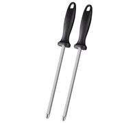 De 2 varillas de afilador de cortador portátil, varilla de afilar de acero con contenido de carbono con de PP para uso doméstico y de campamento, afilador de cortador simple
